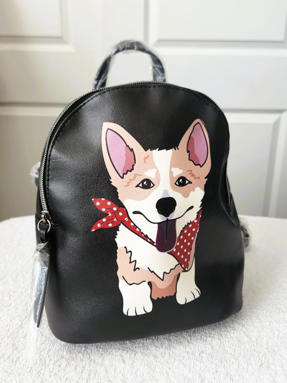Corgi Dog Mini Backpack – Black – New With Tags
